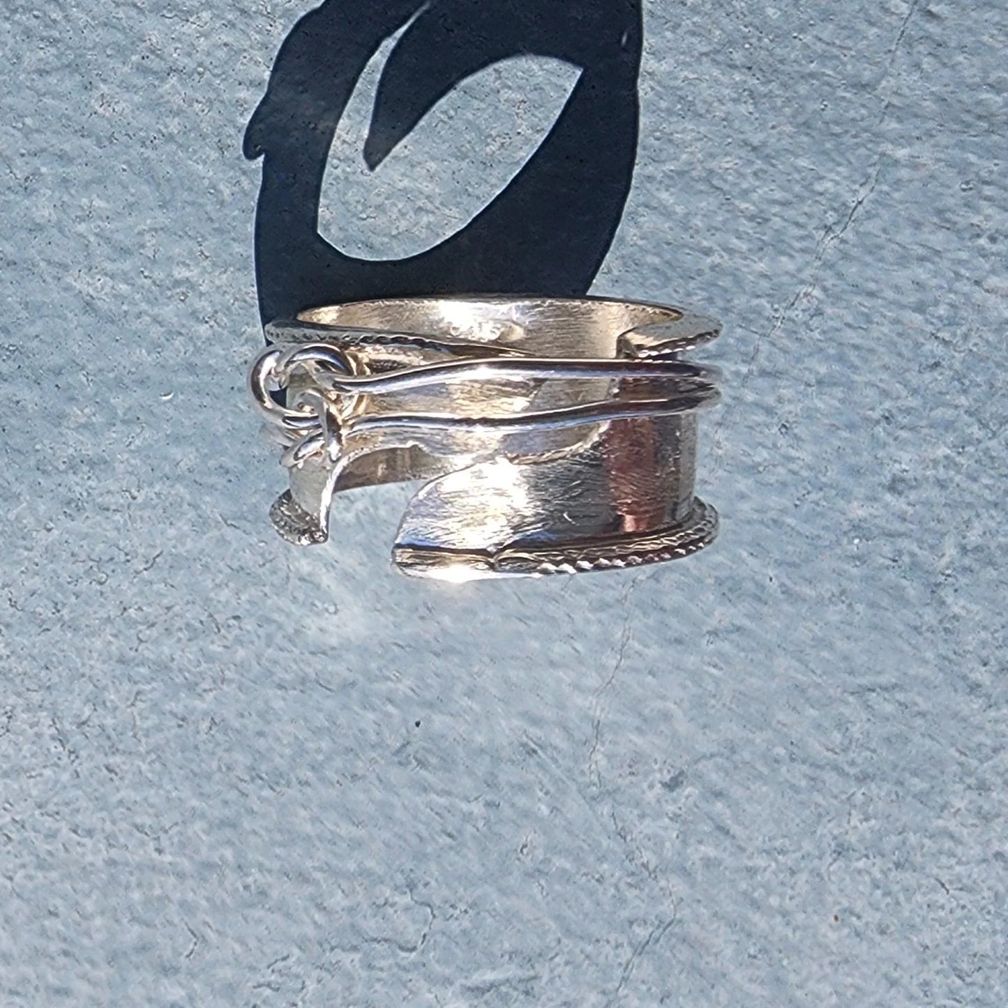 Boho Spinner Ring with Love Knot Spinner