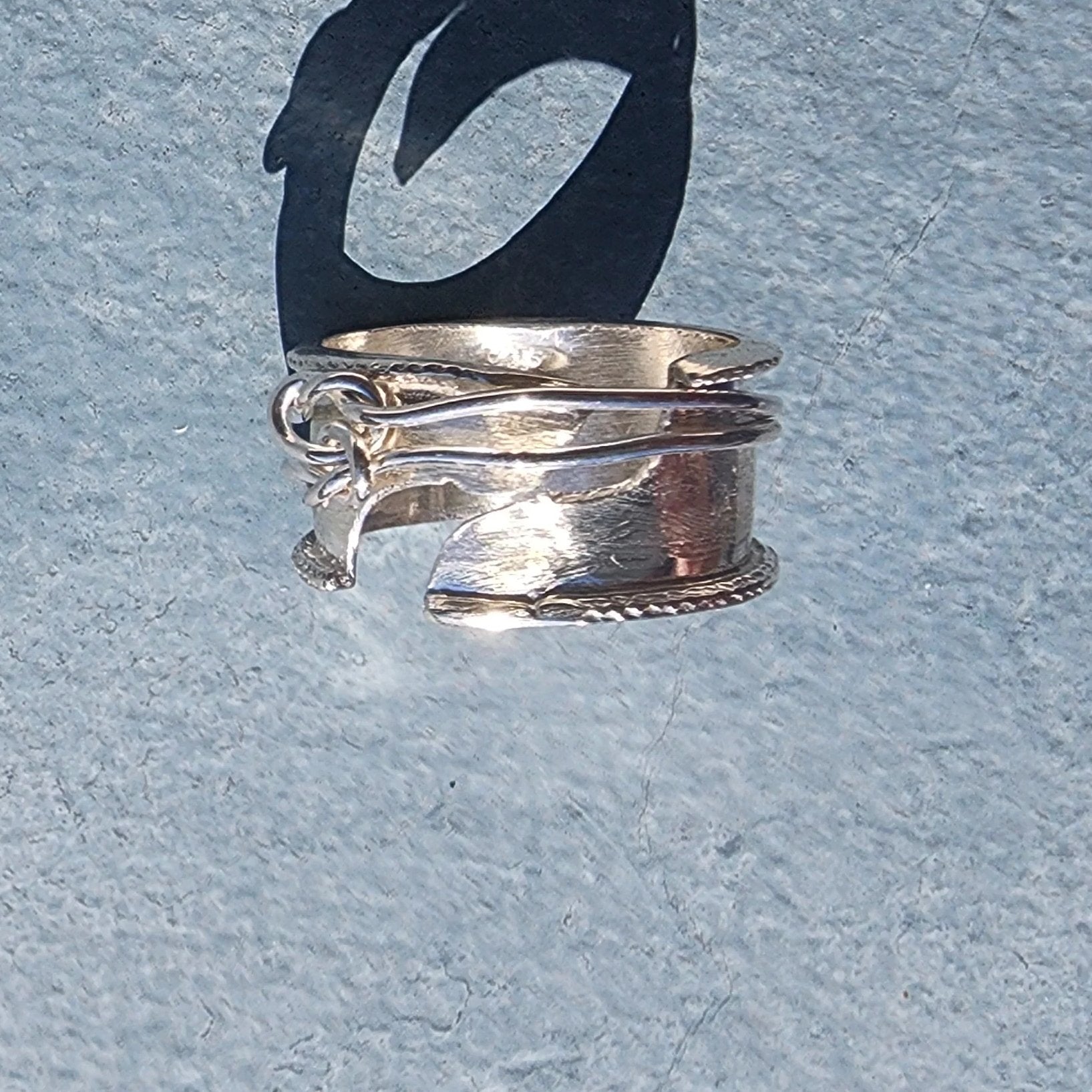 Boho Spinner Ring with Love Knot Spinner
