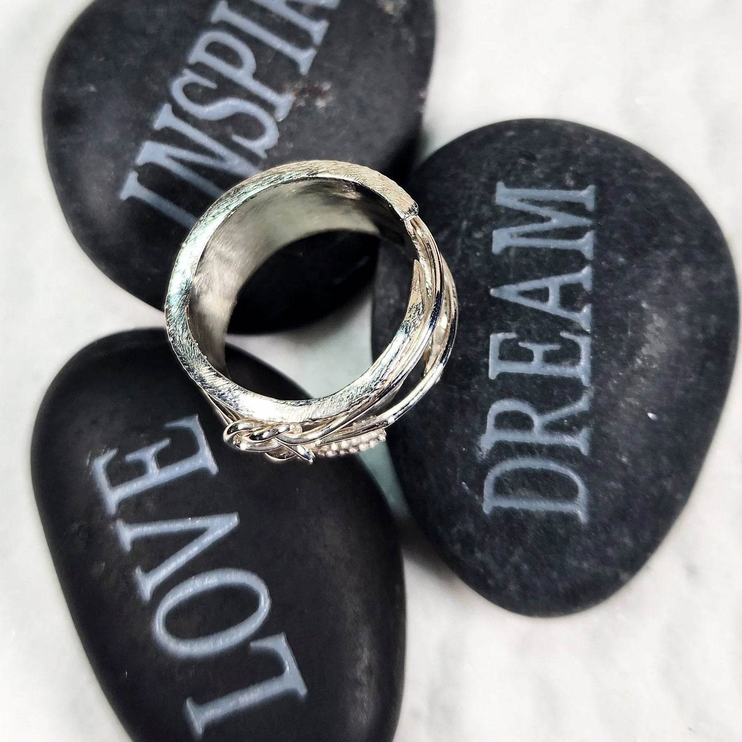 Boho Spinner Ring with Love Knot Spinner