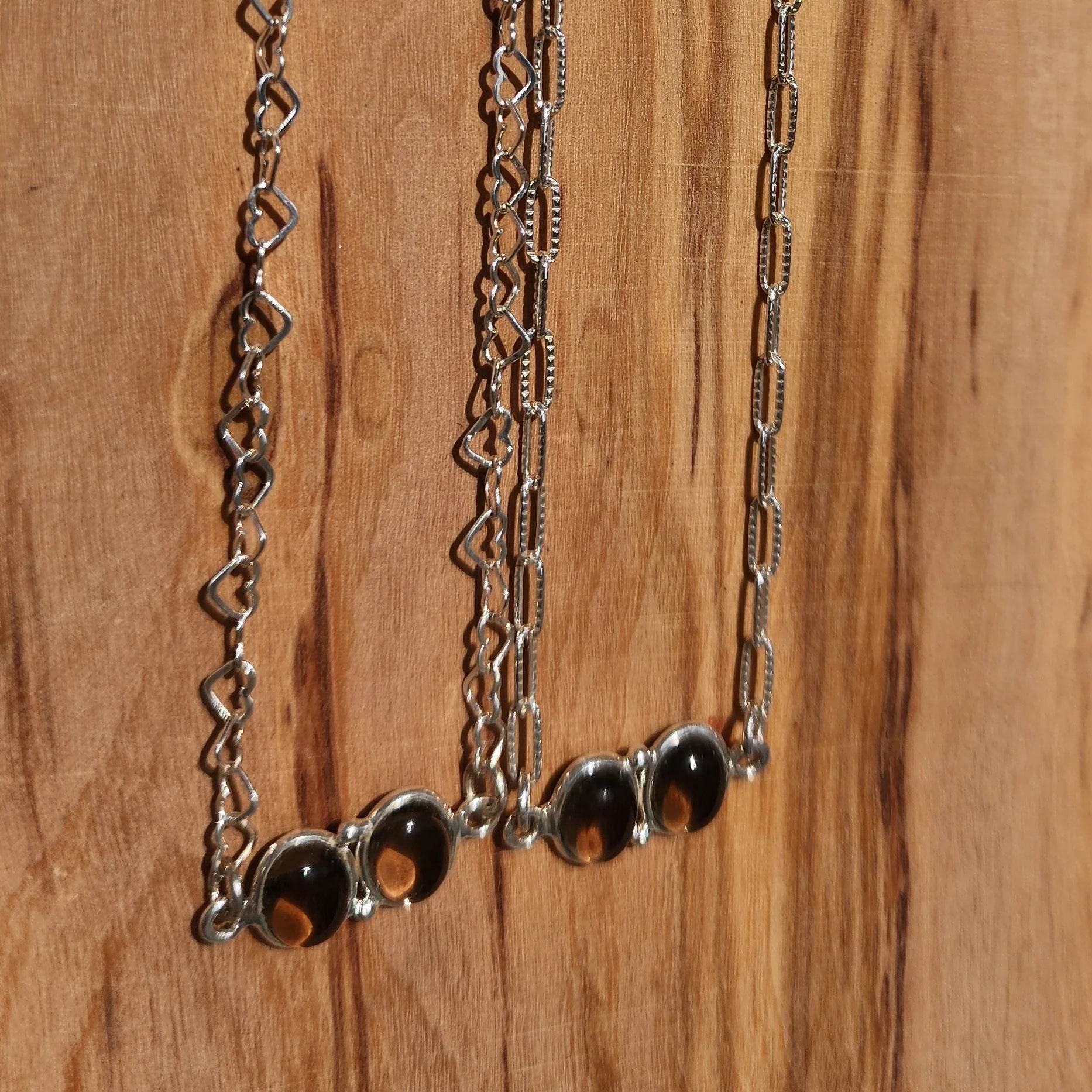 Smoky Quartz Pendant - Sterling Silver Necklace - Handmade Jewelry