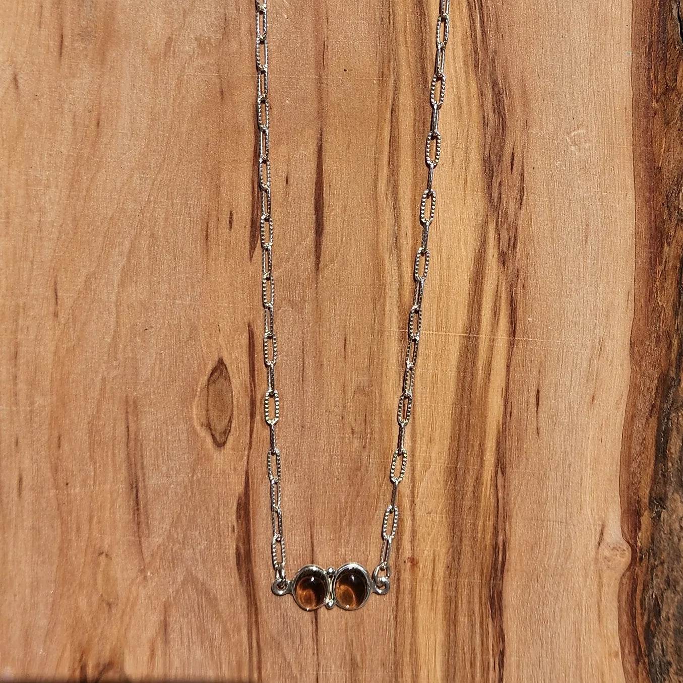 Smoky Quartz Pendant - Sterling Silver Necklace - Handmade Jewelry