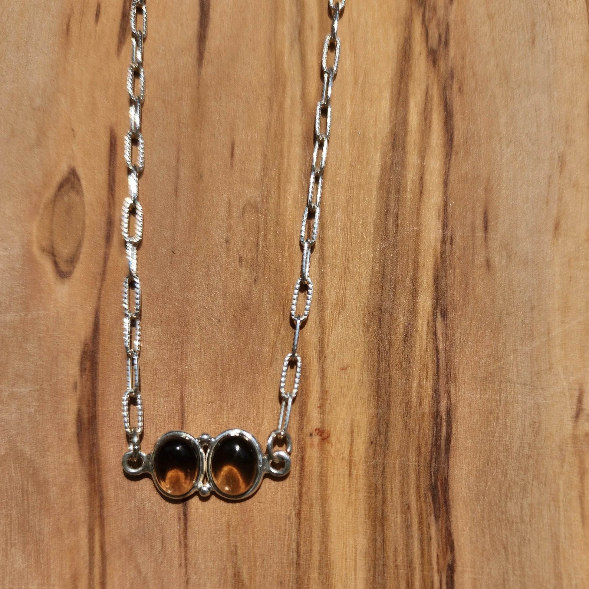 Smoky Quartz Pendant - Sterling Silver Necklace - Handmade Jewelry