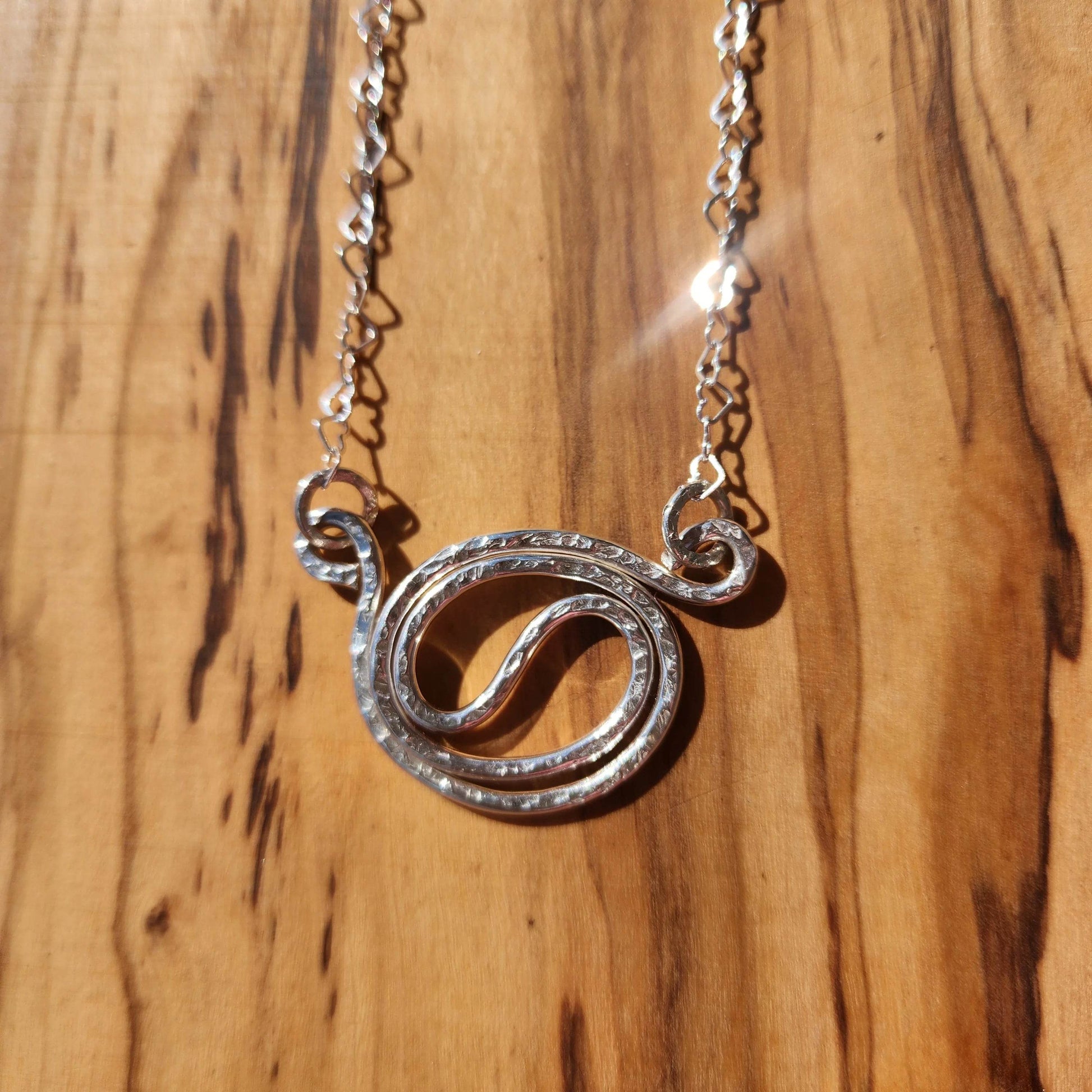 Yin Yang Sterling Silver Pendant Necklace - Handmade Jewelry