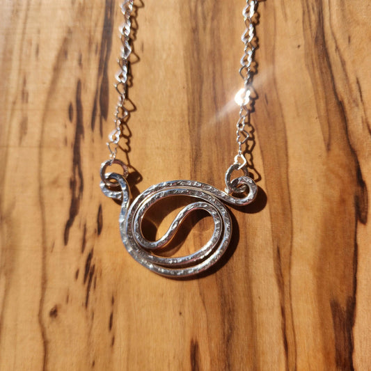 Yin Yang Sterling Silver Pendant Necklace - Handmade Jewelry
