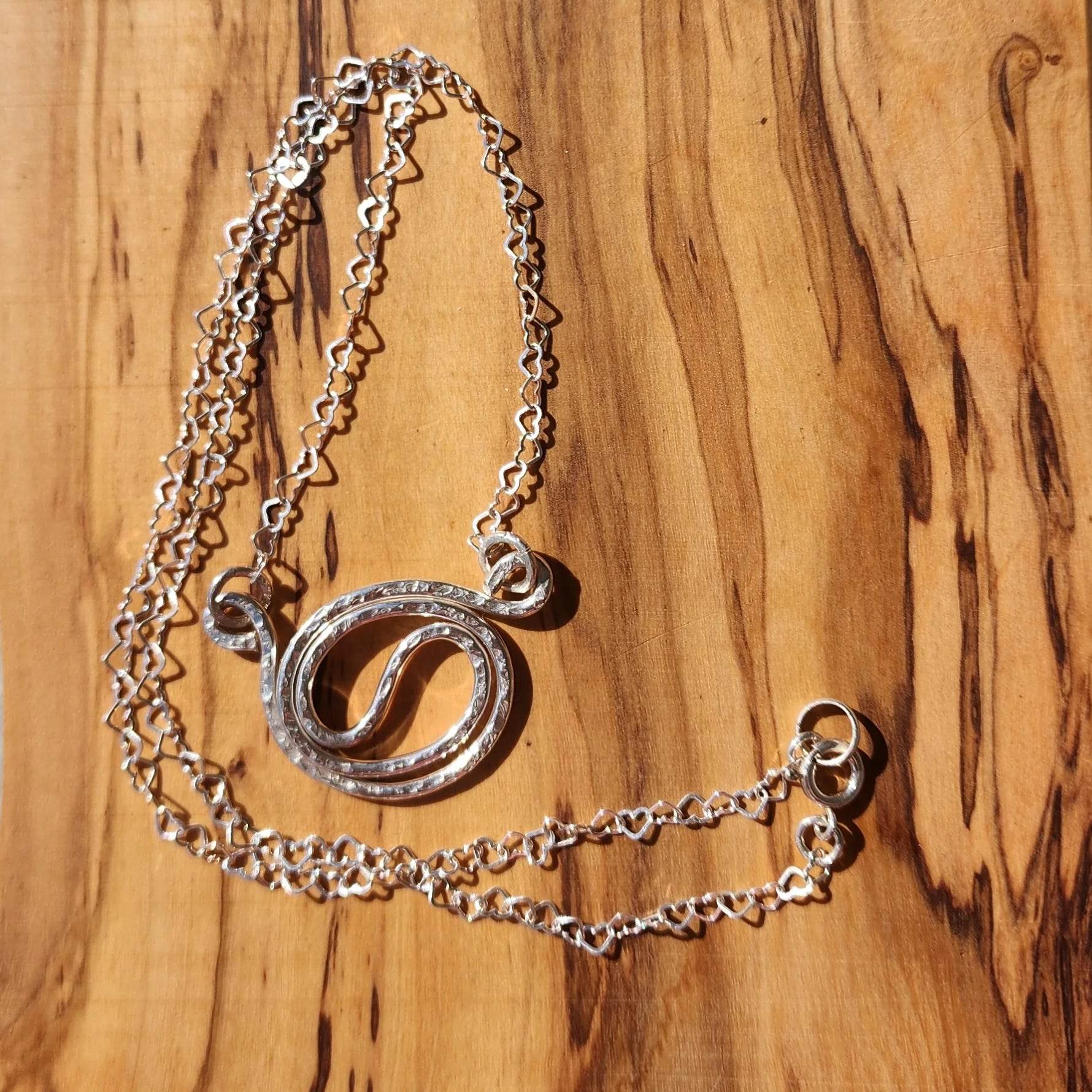 Yin Yang Sterling Silver Pendant Necklace - Handmade Jewelry