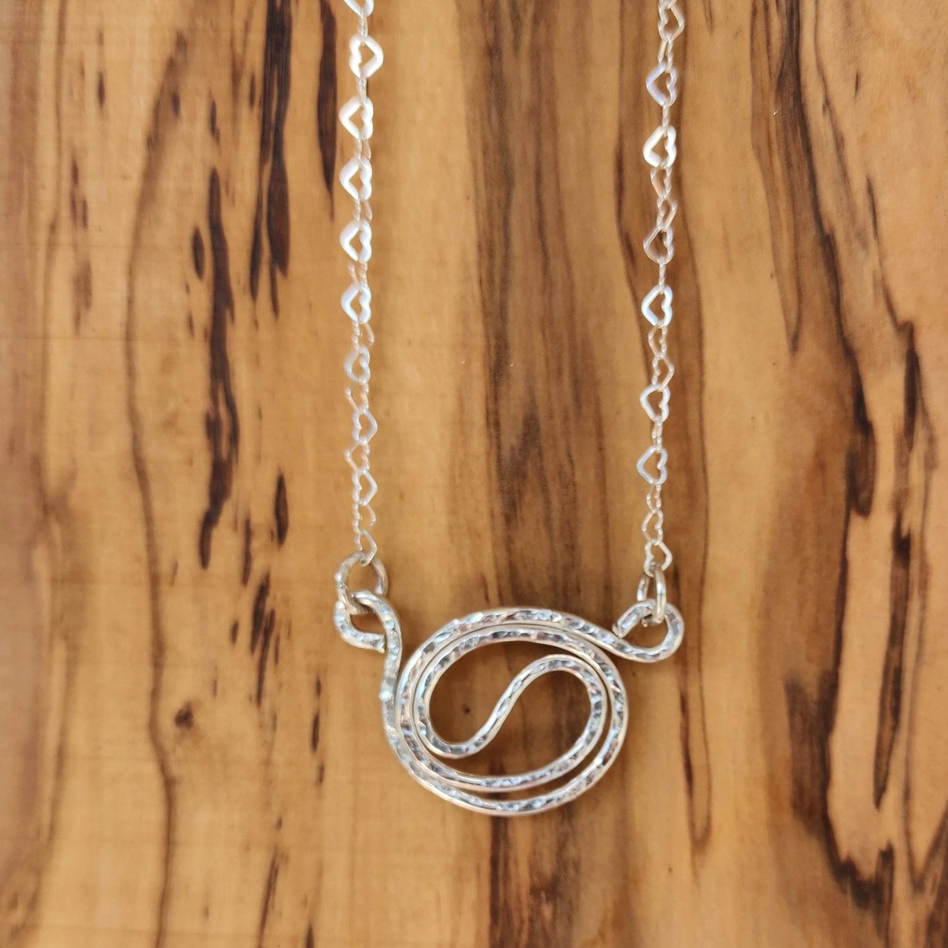Yin Yang Sterling Silver Pendant Necklace - Handmade Jewelry