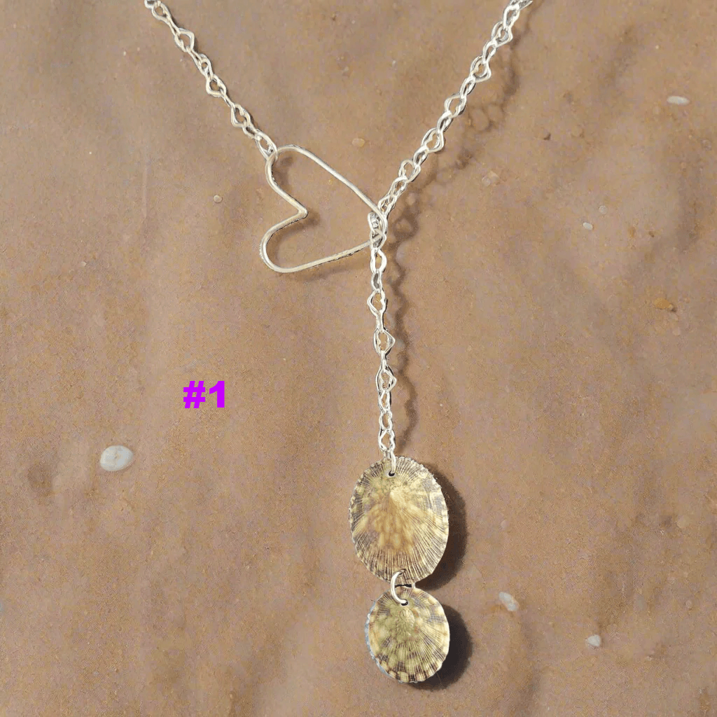 🌊Ocean Drift Sterling Silver Lariat - Limpet Shell & Pearl Accent