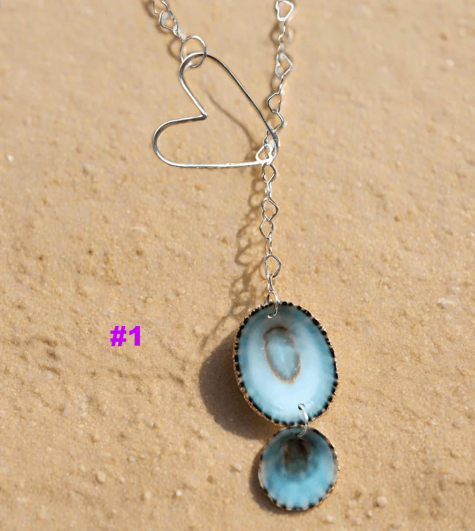 🌊Ocean Drift Sterling Silver Lariat - Limpet Shell & Pearl Accent