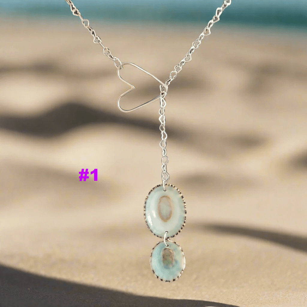 🌊Ocean Drift Sterling Silver Lariat - Limpet Shell & Pearl Accent