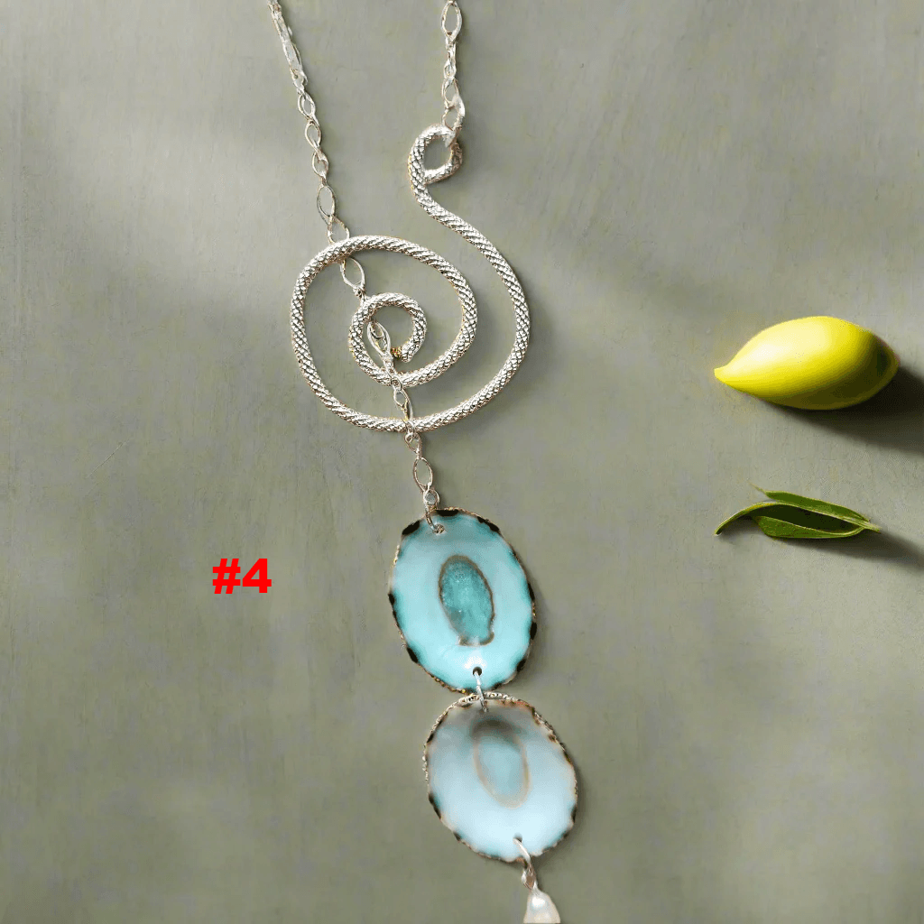 Ocean Drift Sterling Silver Lariat - Limpet Shell & Pearl Accent