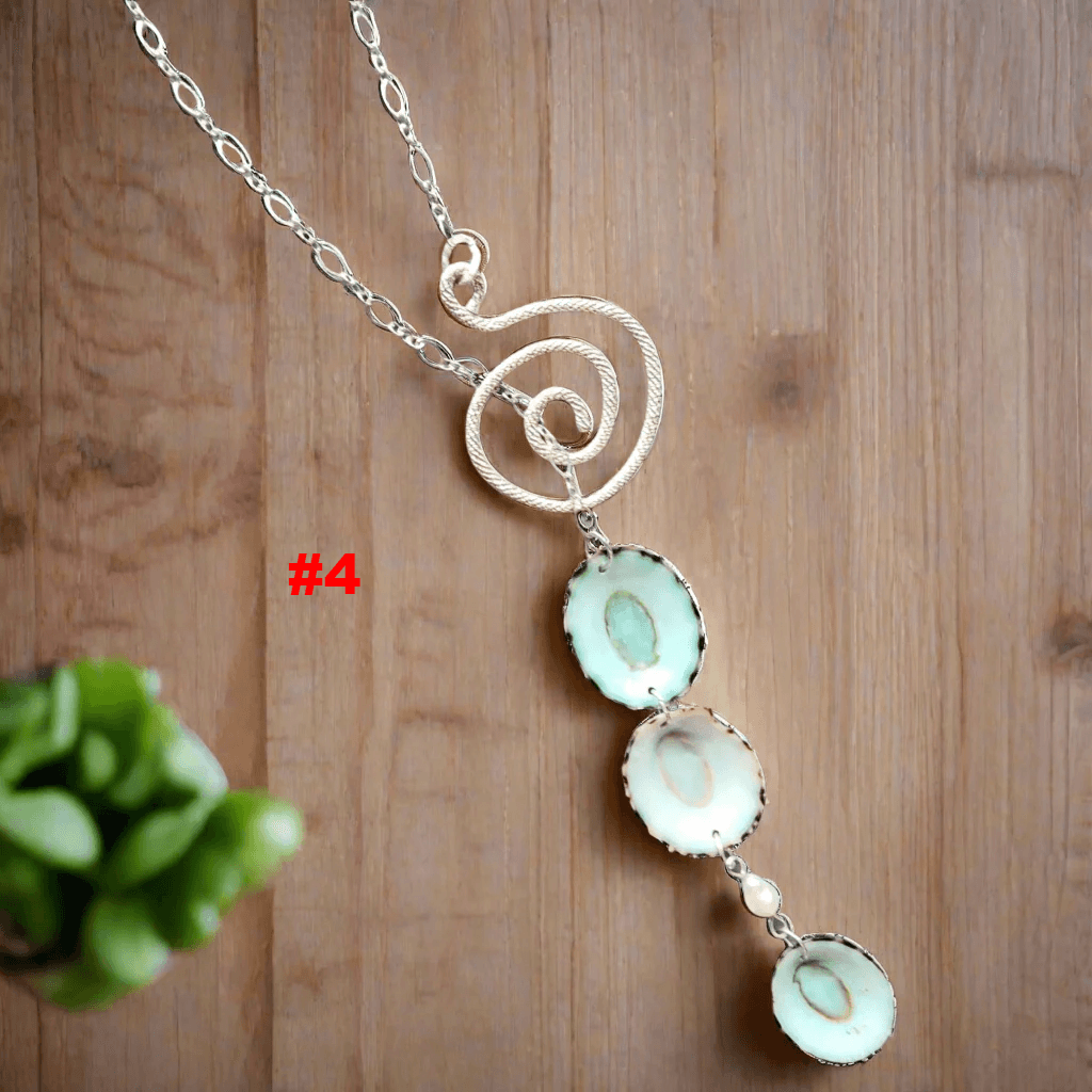 🌊Ocean Drift Sterling Silver Lariat - Limpet Shell & Pearl Accent