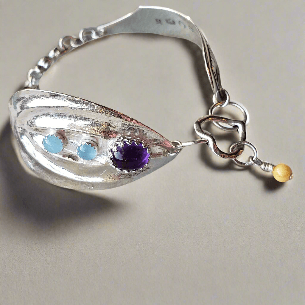 Handmade Vintage Spoon Bracelet - Sterling Silver