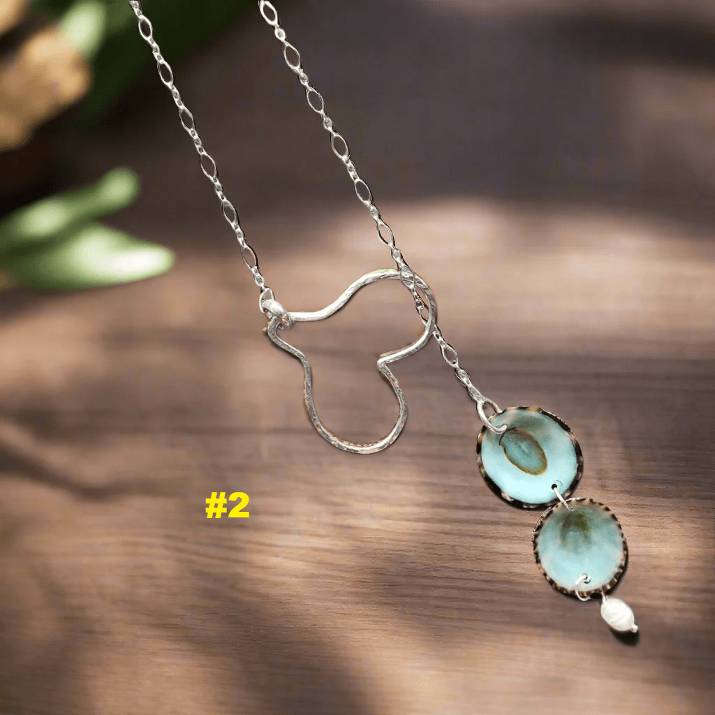 🌊Ocean Drift Sterling Silver Lariat - Limpet Shell & Pearl Accent