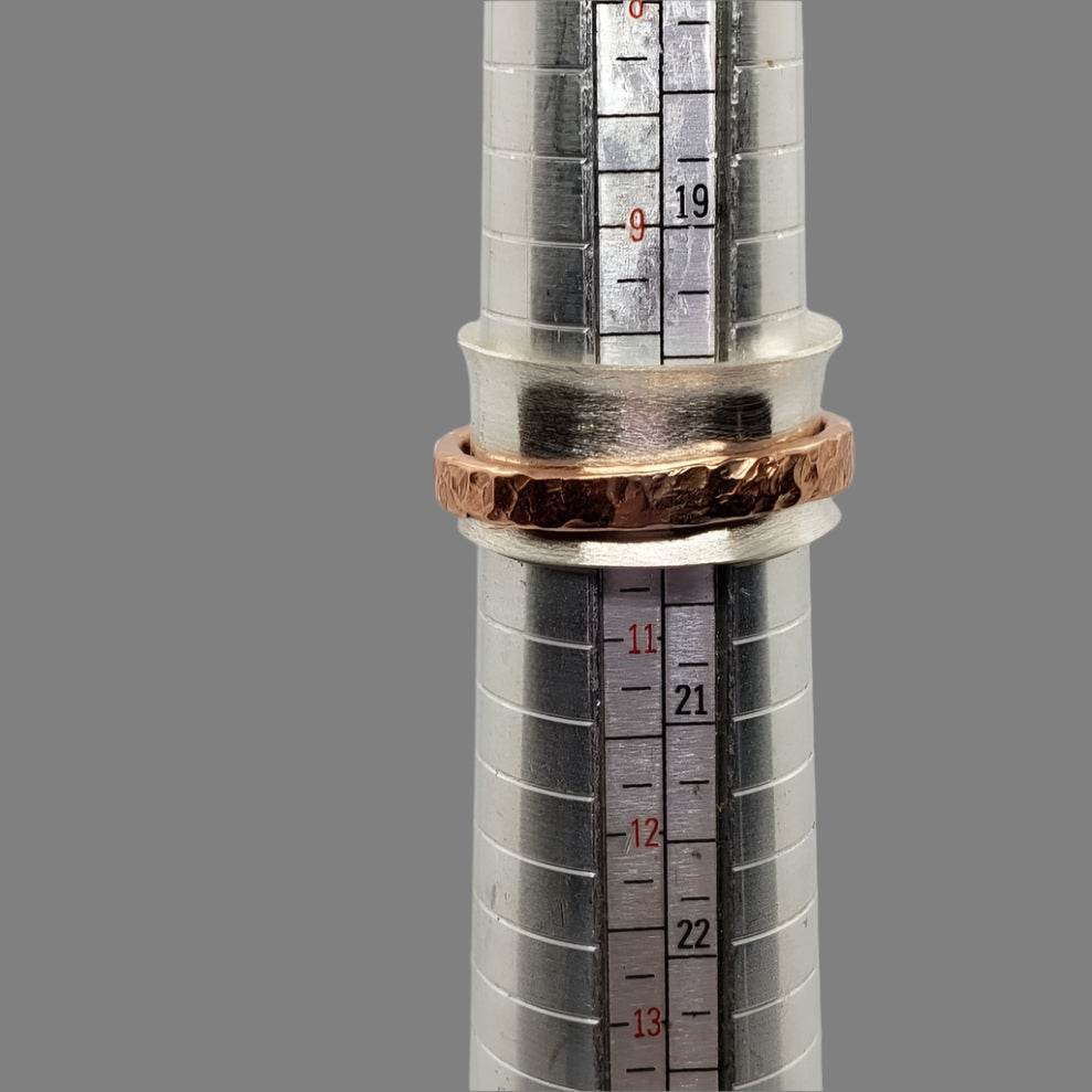 Sterling Silver Spinner Ring with Copper Spinner - South Florida Boho Boutique