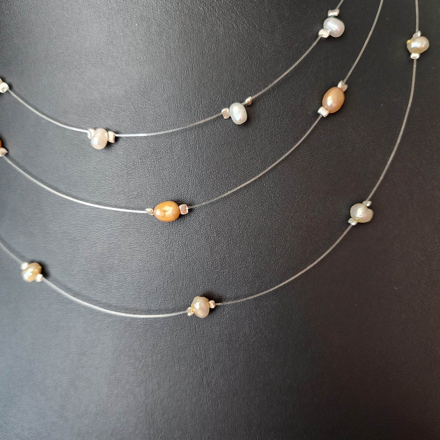 Illusion Freshwater Pearl Necklace - Boho Chic
