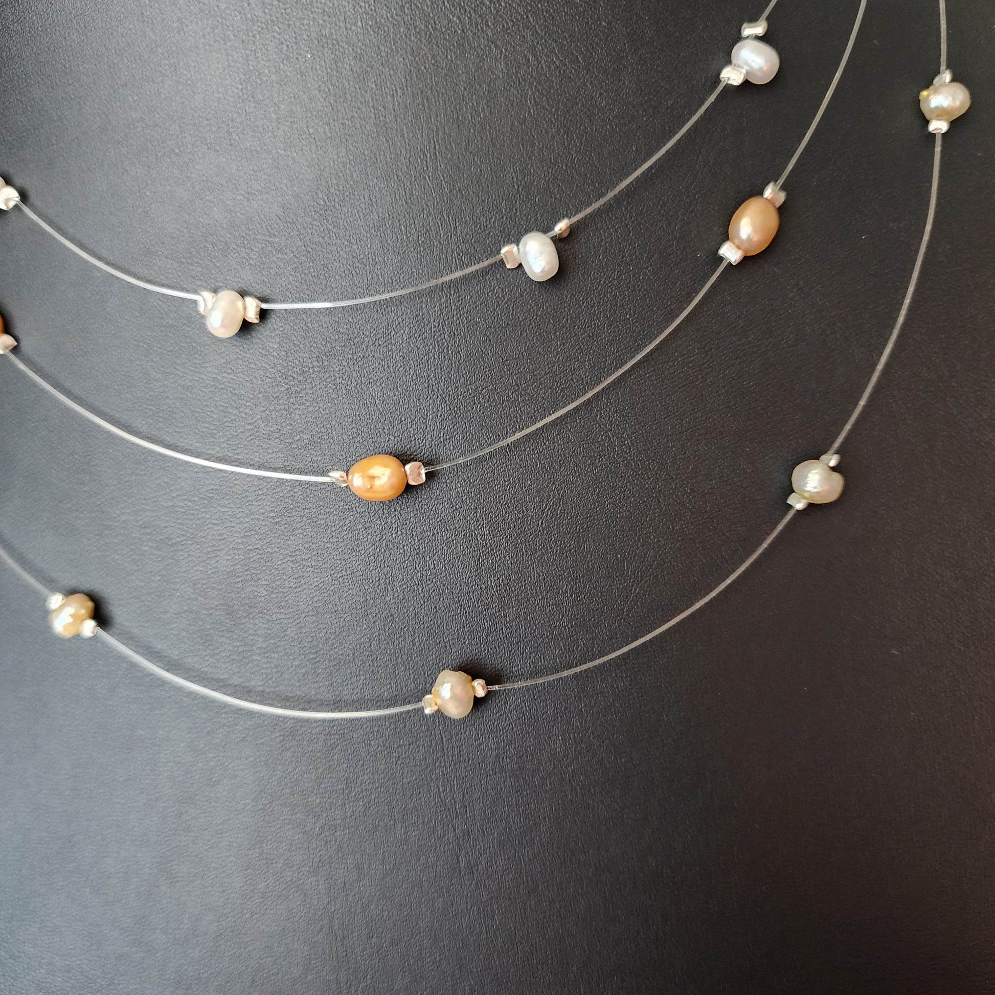 Illusion Freshwater Pearl Necklace - Boho Chic