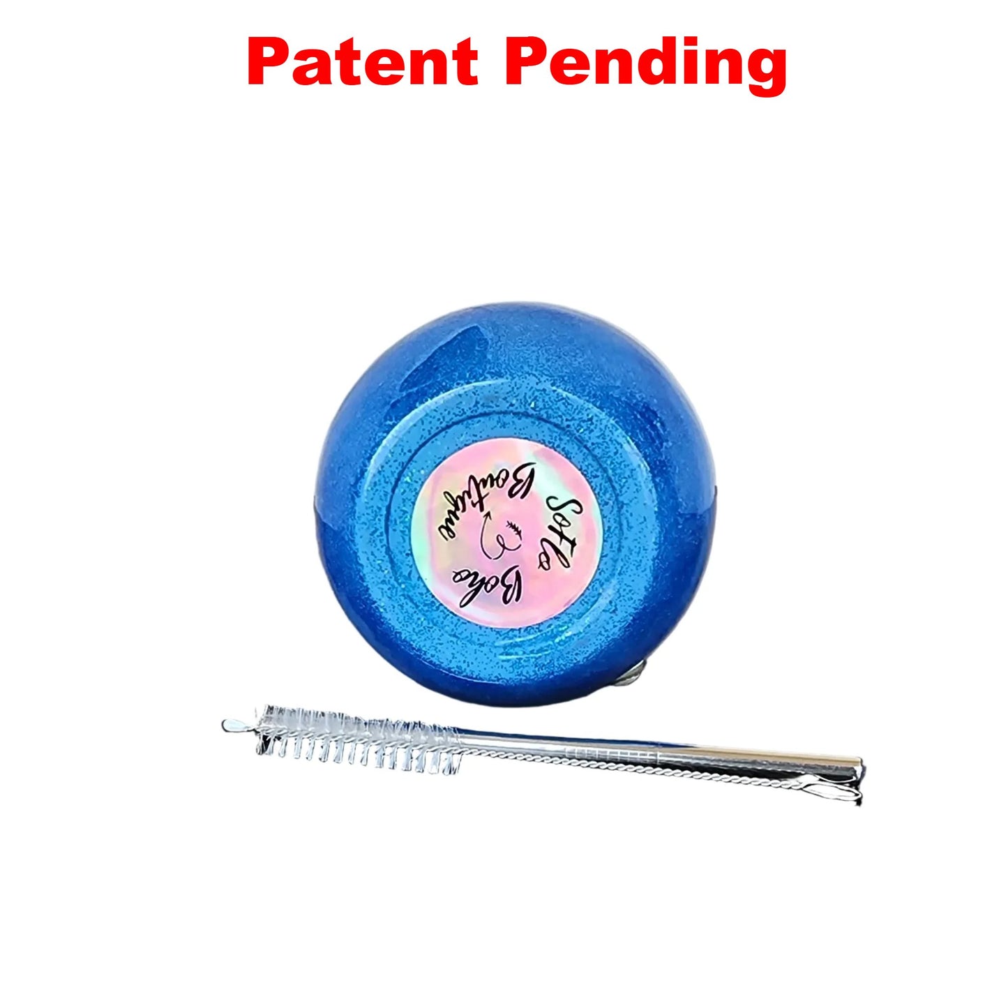 Blue textured tumbler with real seashell and real fish hooks