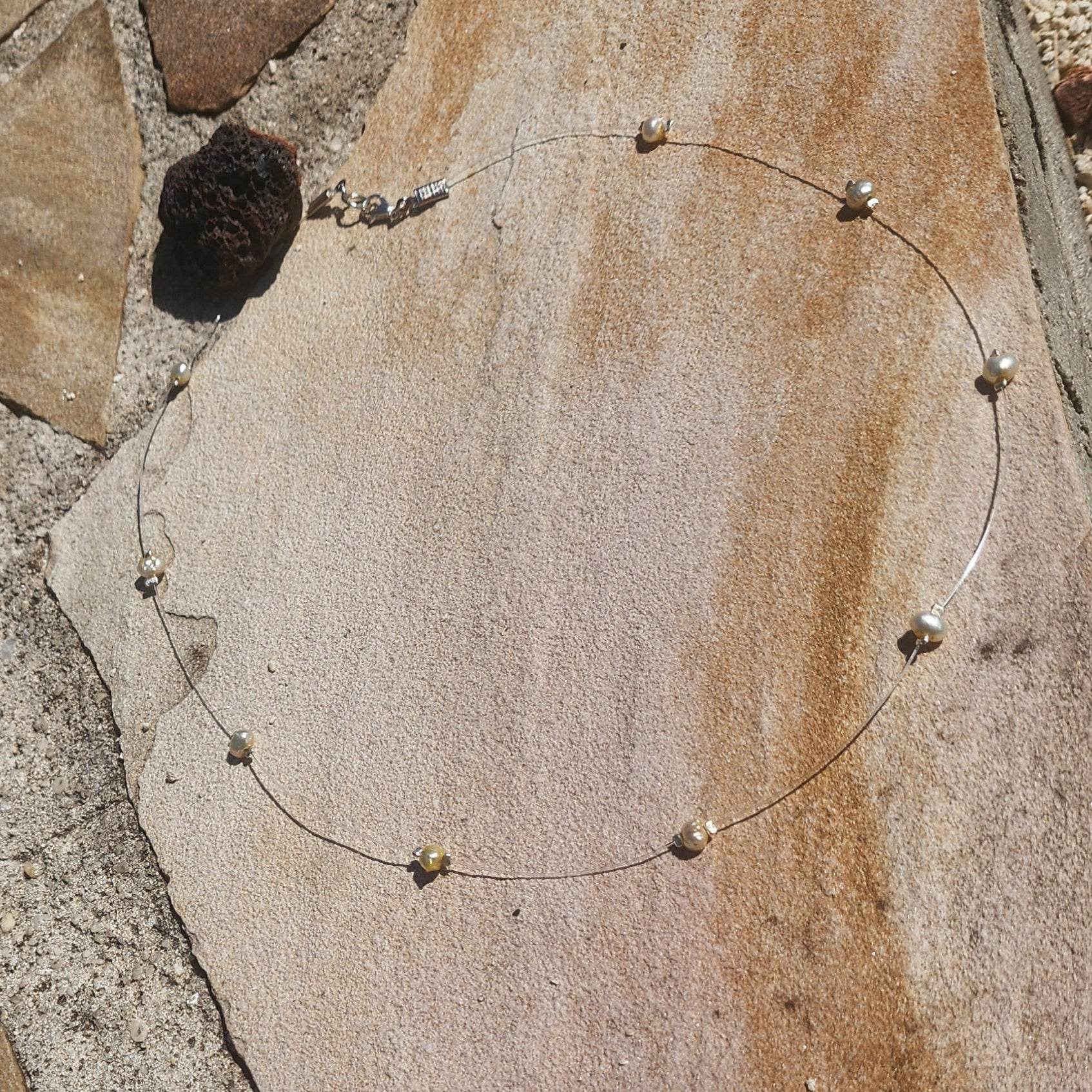 Illusion Freshwater Pearl Necklace - Boho Chic