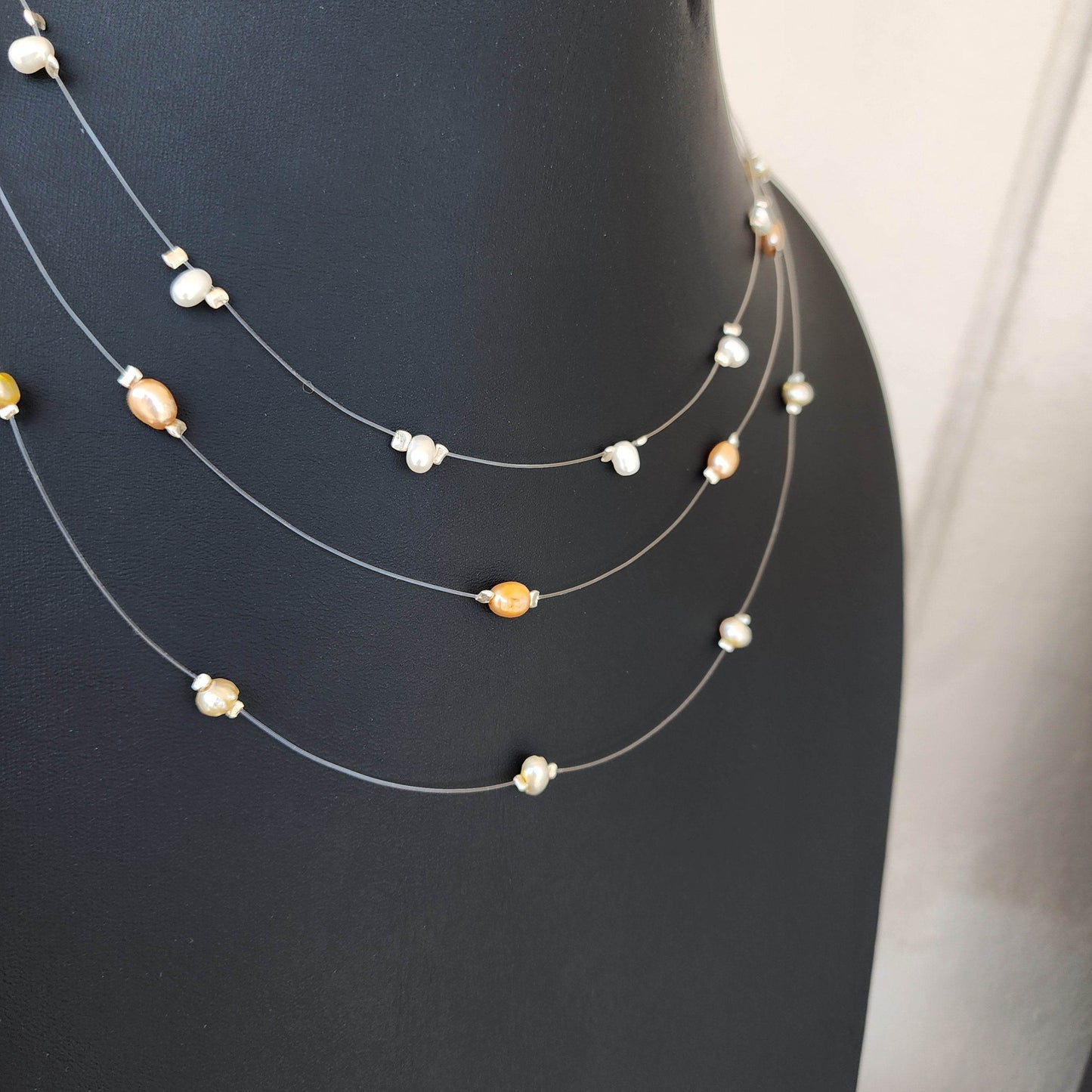 Illusion Freshwater Pearl Necklace - Boho Chic