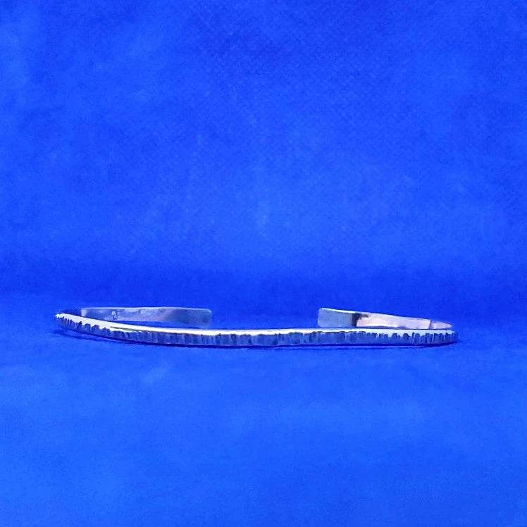 Sterling Silver Cuff Bracelet Hammered - Simple Style - South Florida Boho Boutique