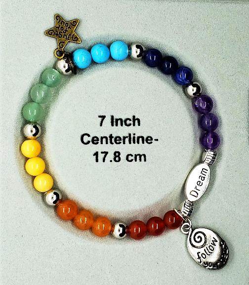 Handmade Beaded Chakra Gemstone Stretchband - Dream Charm - South Florida Boho Boutique