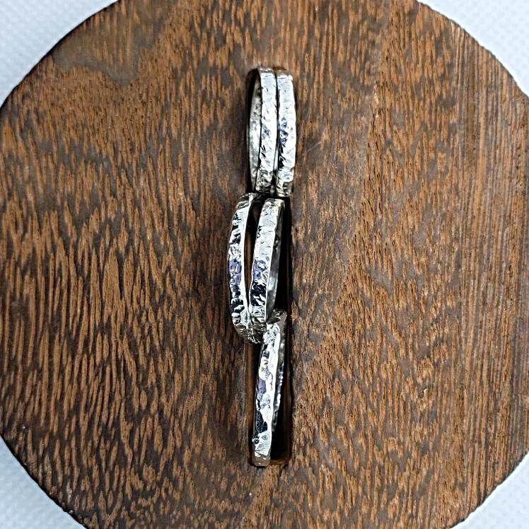 Sterling Silver Ring with Hammered Texture Design - Stackables - South Florida Boho Boutique