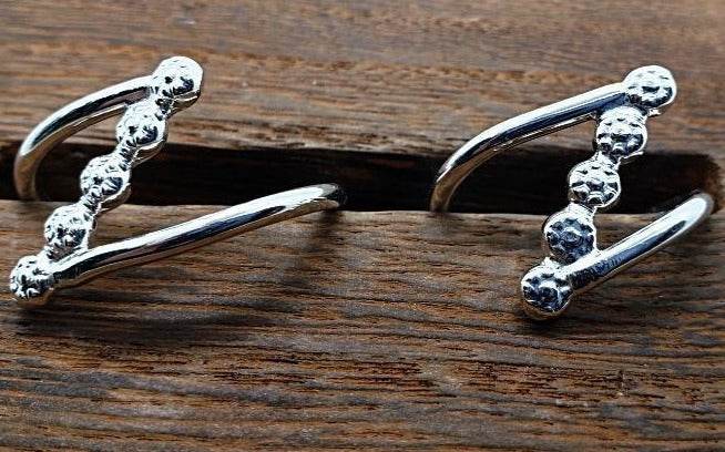 Sterling Silver Boho-Flower-Cross Bar Zig Zag Ring