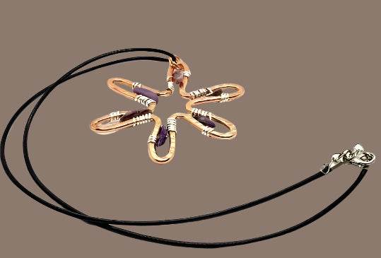 Sunshine Pendant Necklace – Purple Charoite Crystal for Spiritual Focus