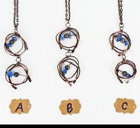 Copper Pendant Necklace With Gemstone Chips - South Florida Boho Boutique