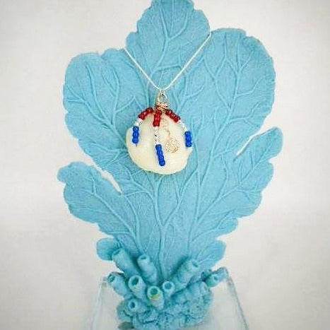 Lucina Seashell Pendant-Multi-Color-Glass Beads-Wire Wrapped-Beach Boho-USA - South Florida Boho Boutique