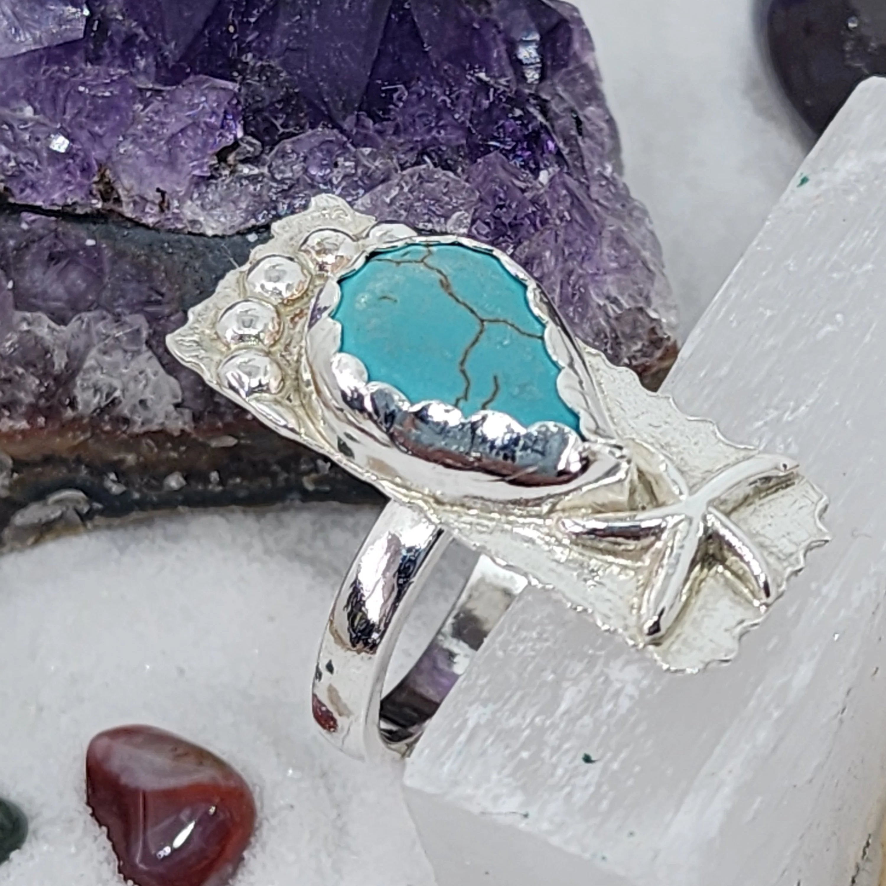 Teardrop on sale turquoise ring