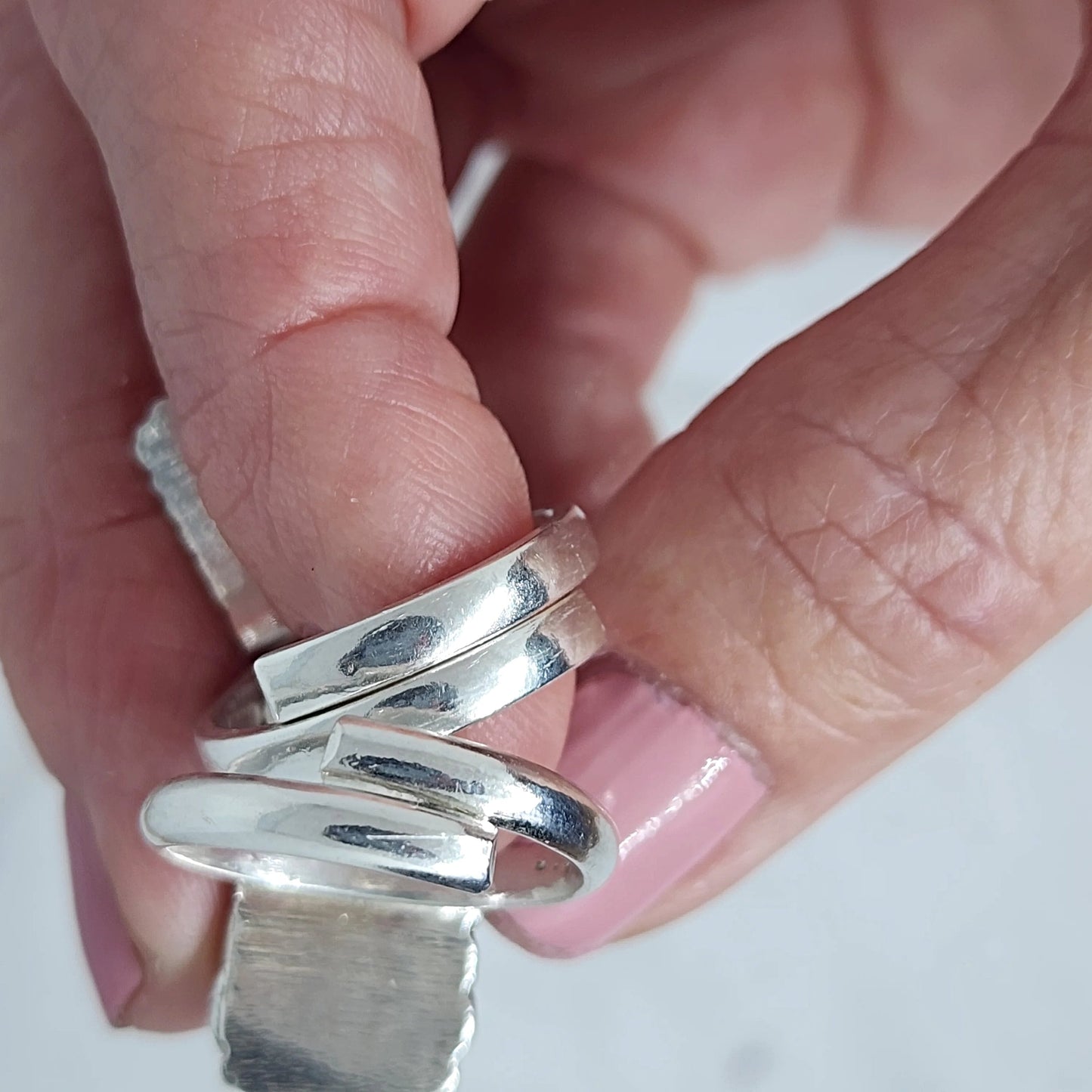 Adjustable Sterling Silver - Howlite Ring