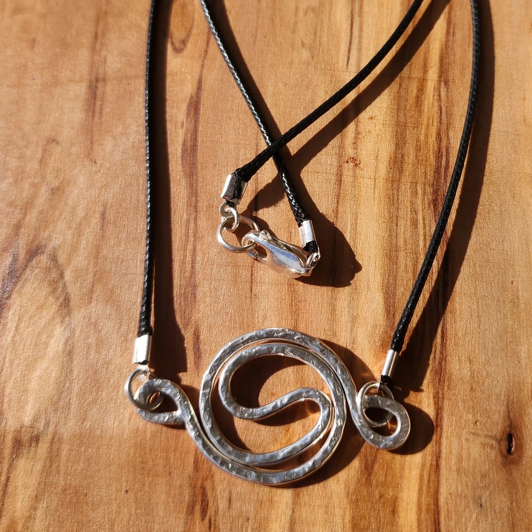 Yin Yang Sterling Silver Pendant Necklace - Handmade