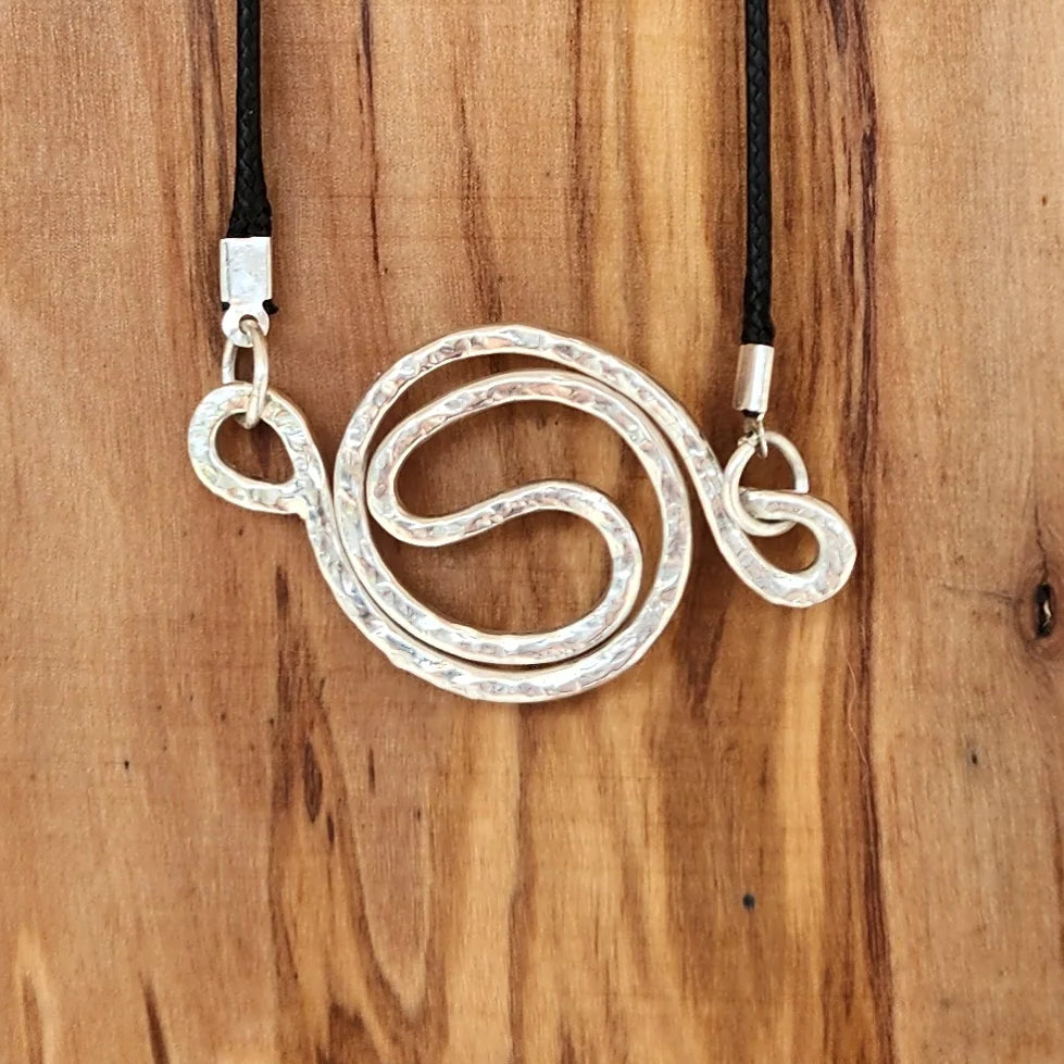 Yin Yang Sterling Silver Pendant Necklace - Handmade