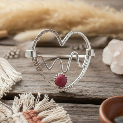 Handmade Sterling Silver .925 Hammered Texture Heart Bracelet – Elegant and Sophisticated