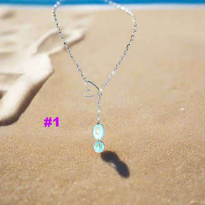 🌊Ocean Drift Sterling Silver Lariat - Limpet Shell & Pearl Accent