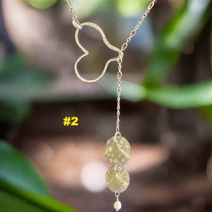🌊Ocean Drift Sterling Silver Lariat - Limpet Shell & Pearl Accent