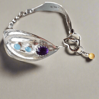 Handmade Vintage Spoon Bracelet - Sterling Silver