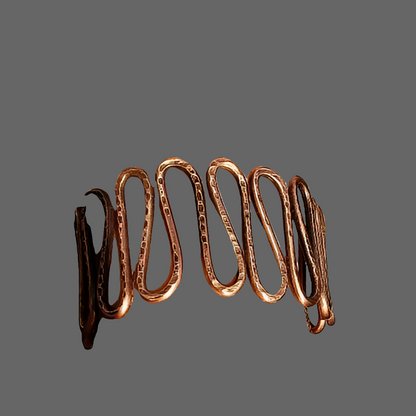 Copper  Handmade Boho Bracelet Cuff - Snake Style