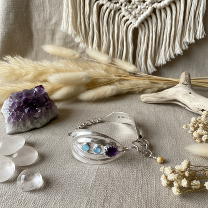 Handmade Vintage Spoon Bracelet - Sterling Silver