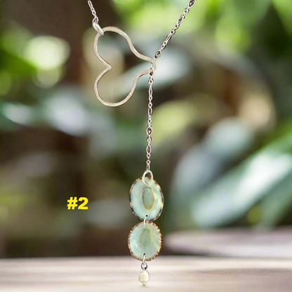 🌊Ocean Drift Sterling Silver Lariat - Limpet Shell & Pearl Accent