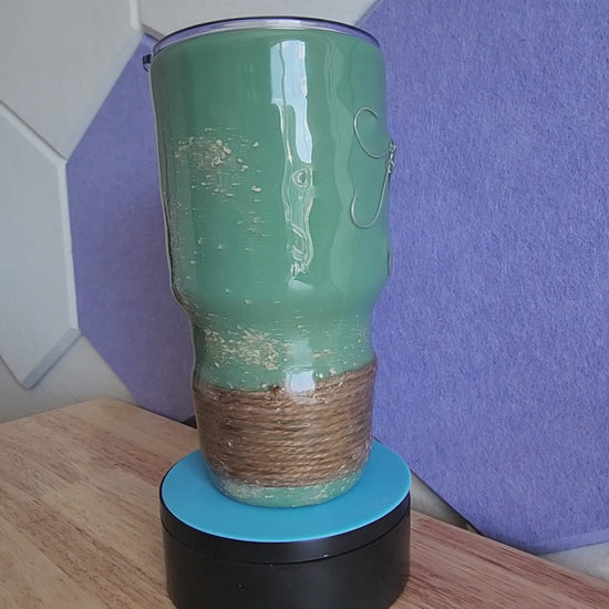 Marsh Tide 30oz Hook & Tumble fishing tumbler on rotation for 360 view viseo