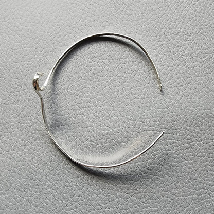 Sterling Silver Wave Delicate Bracelet Cuff Hammered Style