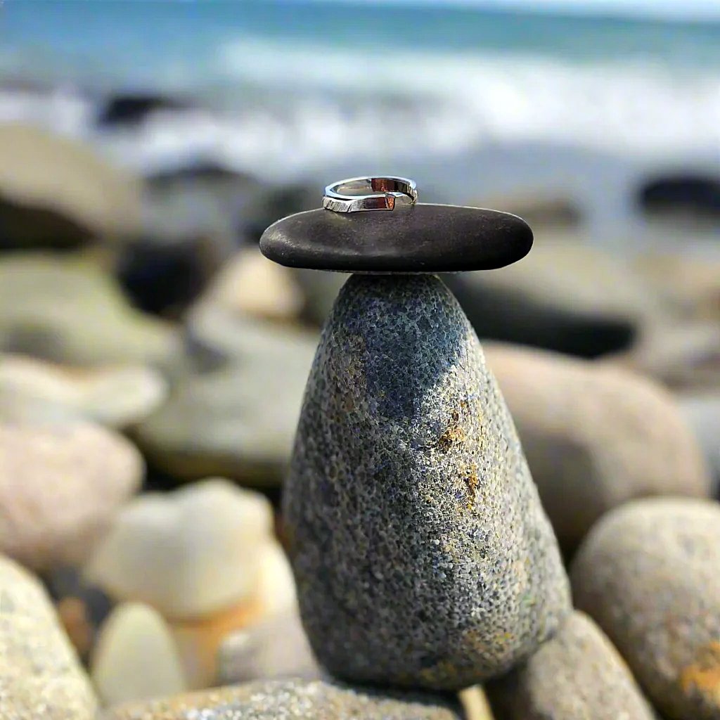 Handmade Minimalist .925 Sterling Silver Hammered Ring | Adjustable Open-End Design