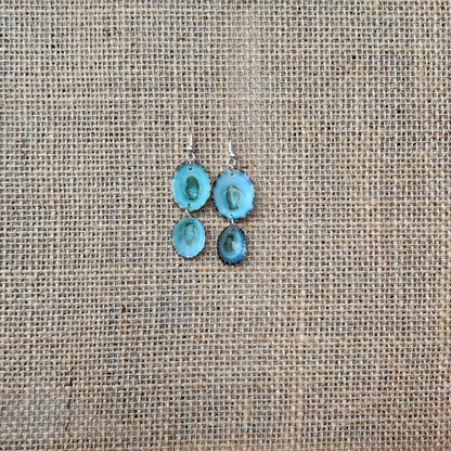 Handmade Green Limpet Shell Earrings in Sterling Silver – Coastal-Inspired Jewelry
