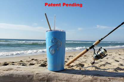 Azure Drift | Coastal Fishing Hook Tumbler (20oz)