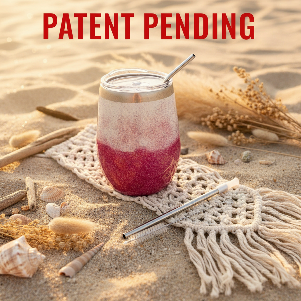 Handmade Seashell Flower Glitter Tumbler | 12oz Stainless Steel Beach Boho Souls