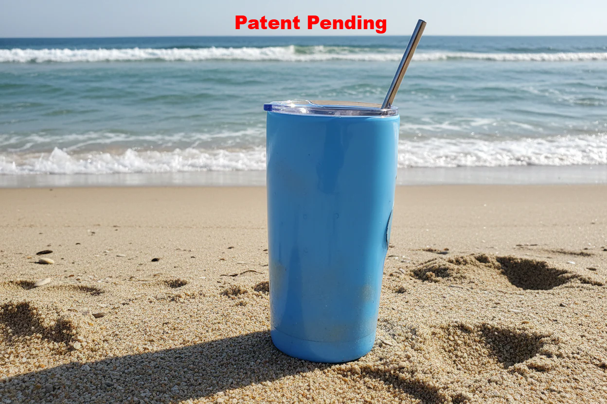 Azure Drift | Coastal Fishing Hook Tumbler (20oz)