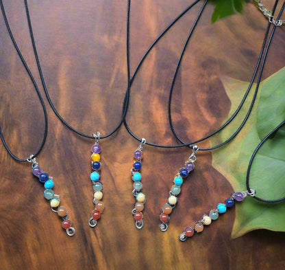 Handmade Sterling Silver Chakra Pendant Necklace – Energy Balancing with Healing Stones