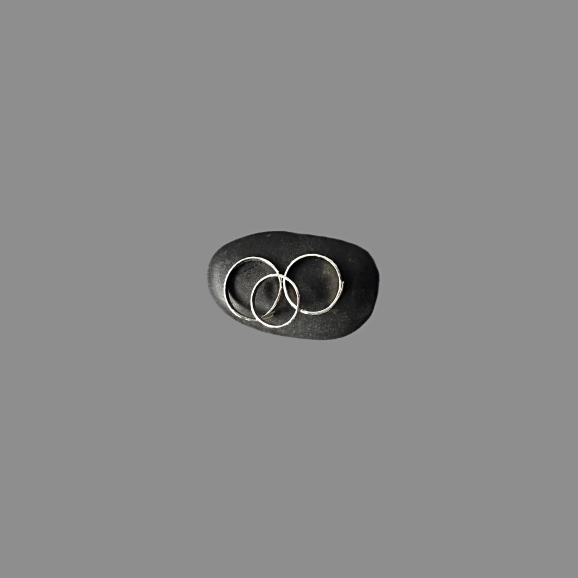 Handmade Minimalist .925 Sterling Silver Hammered Ring | Adjustable Open-End Design